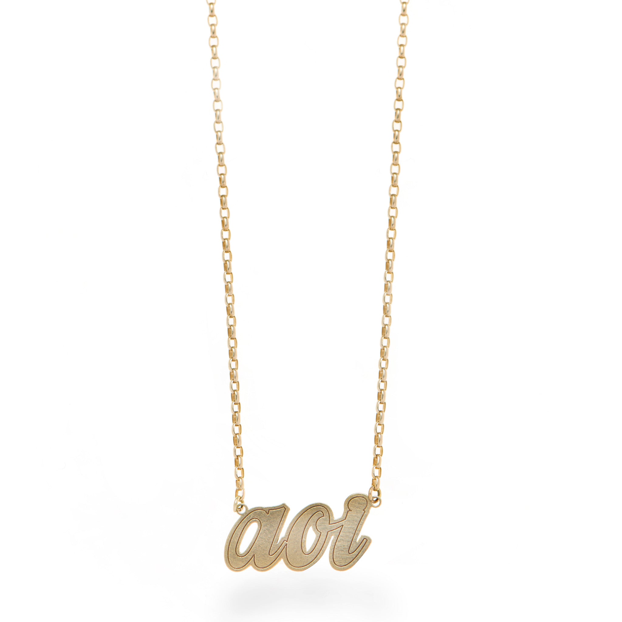 Cursive hot sale d necklace